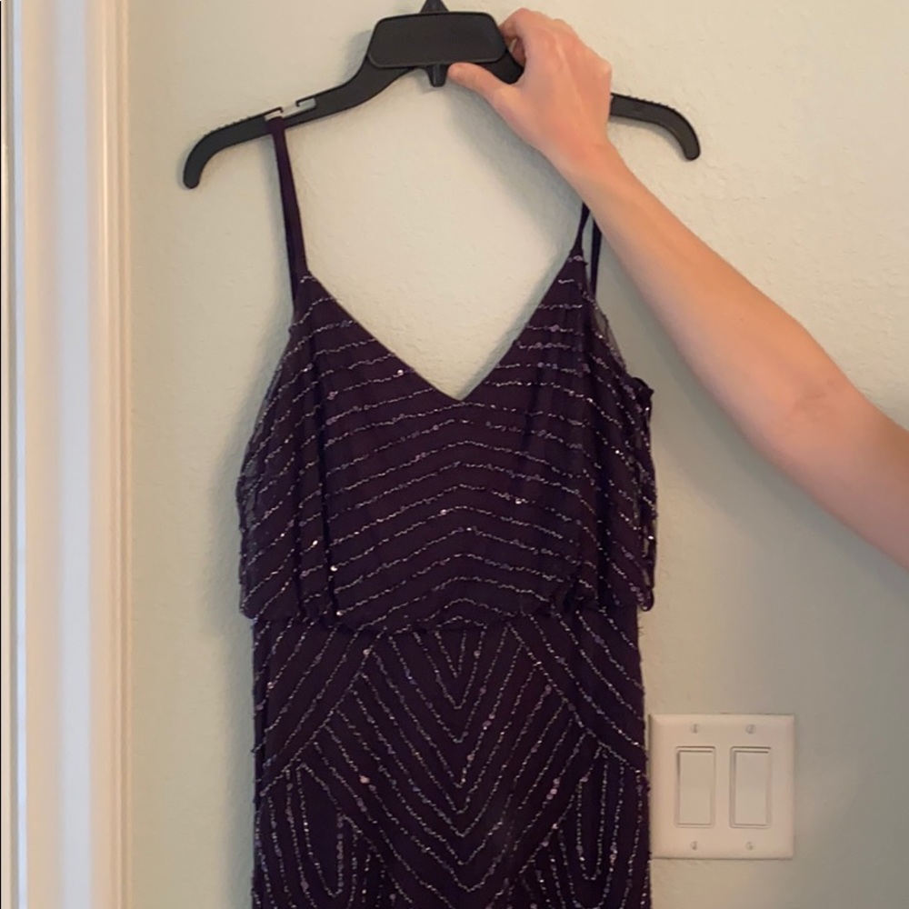 deep purple gown